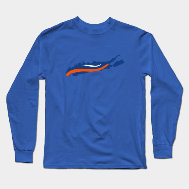 Waves on Long Island Long Sleeve T-Shirt by MinesingCreative